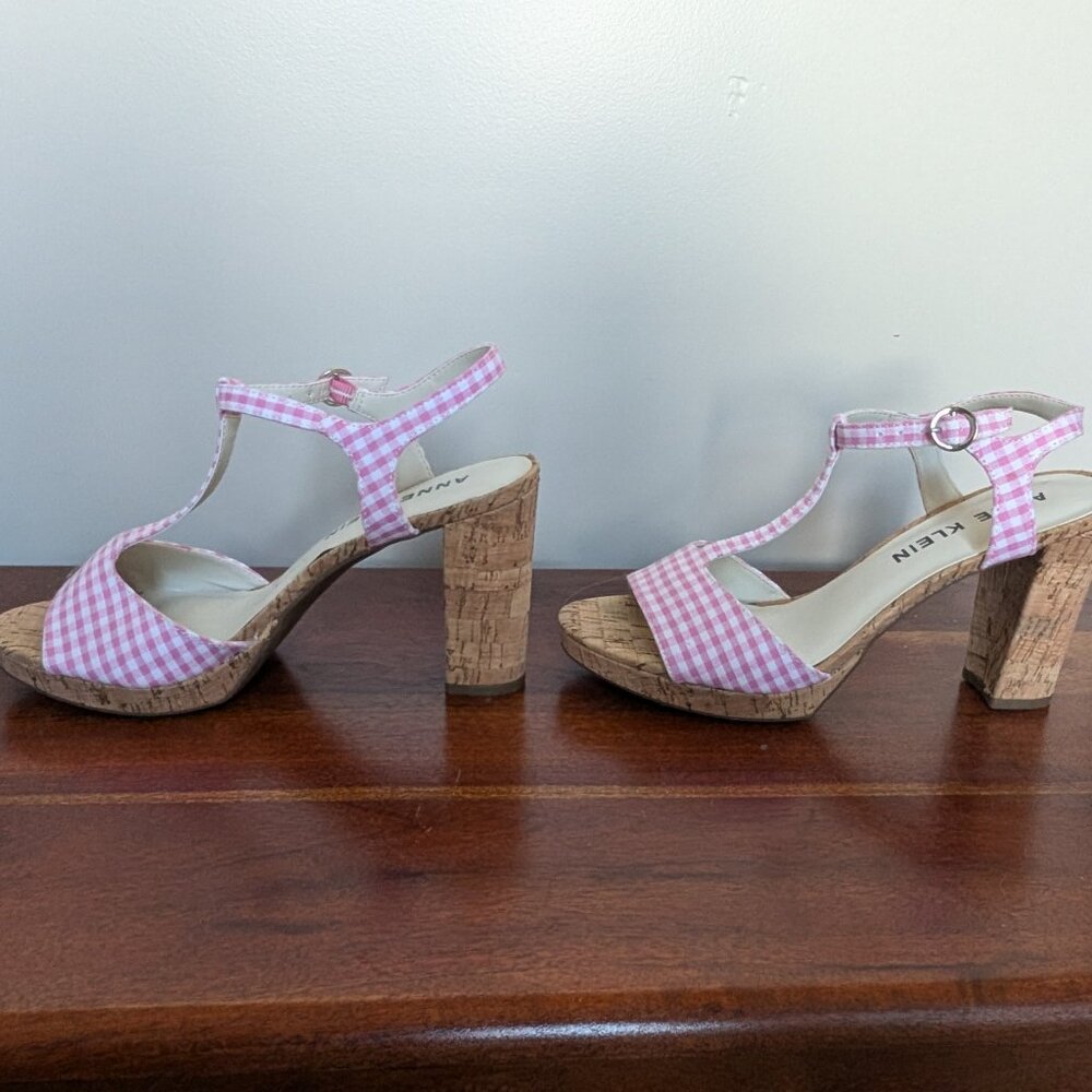 Pink gingham sandals - Picture 4 of 5